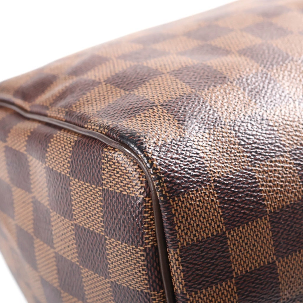 LOUIS VUITTON(ルイヴィトン) ダミエ スピーディ25 ハンドバッグ ボストンバッグ ブラウン レザー×PVC N41365 ゴールド金具 レディース