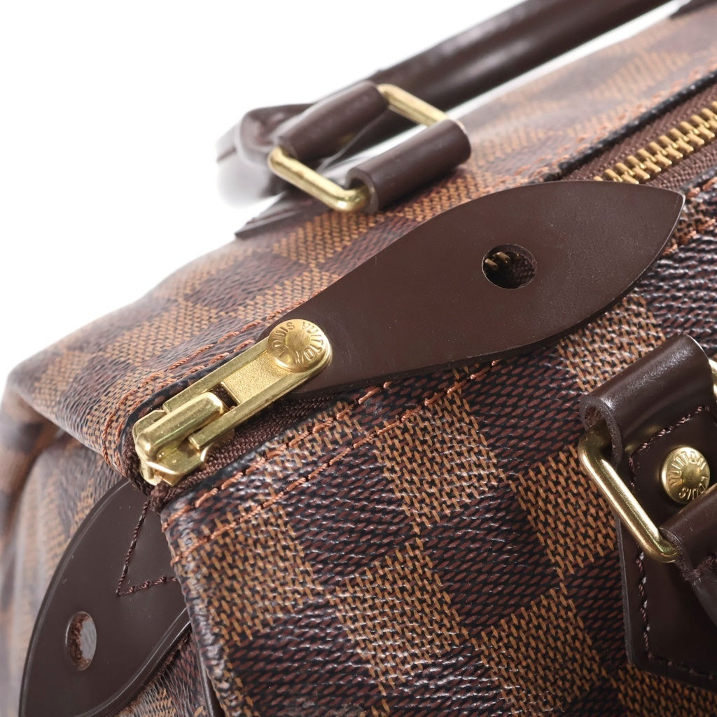 LOUIS VUITTON(ルイヴィトン) ダミエ スピーディ25 ハンドバッグ ボストンバッグ ブラウン レザー×PVC N41365 ゴールド金具 レディース