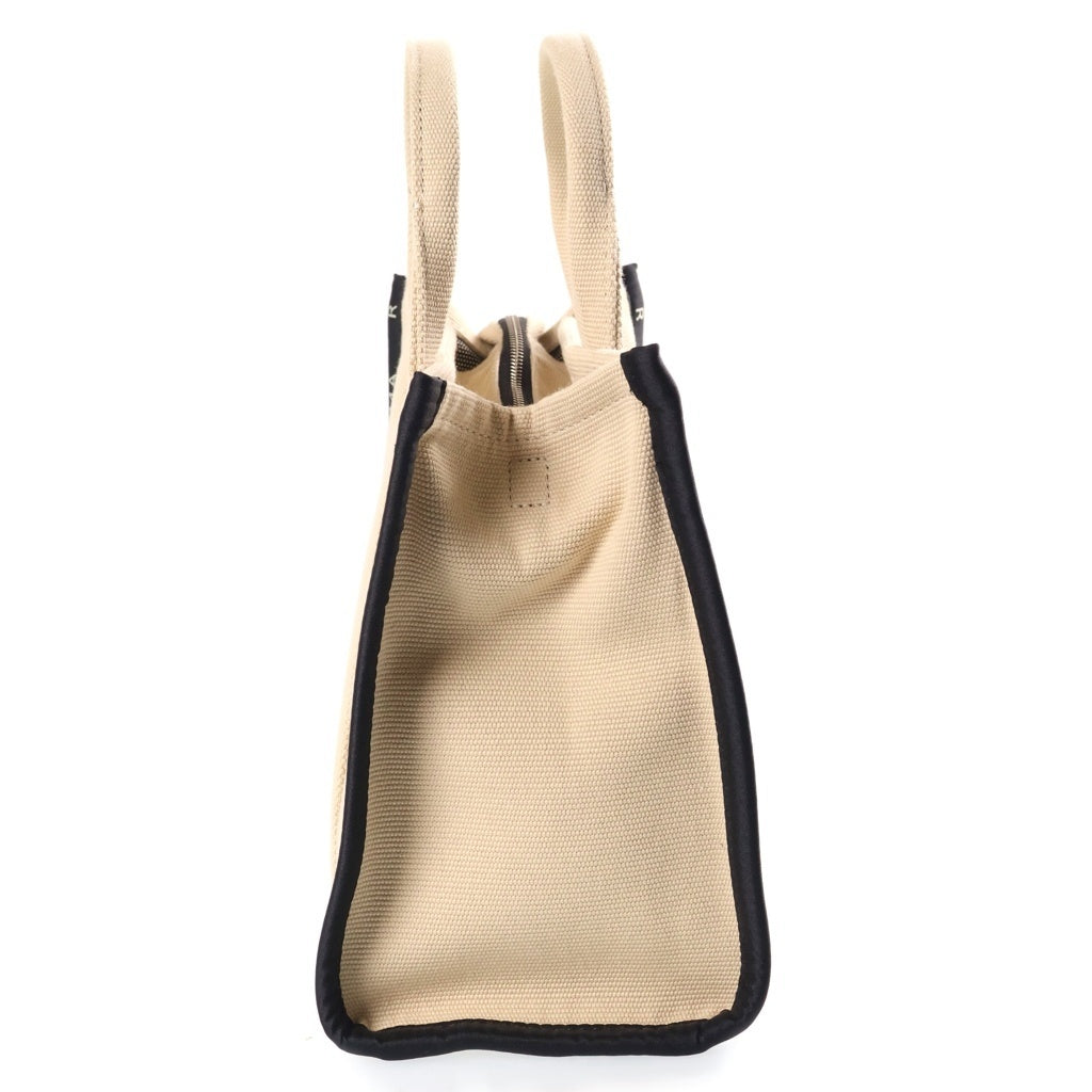 MARC JACOBS(マークジェイコブス) ザ ジャガード トート ロゴ キャンバス 2WAY ショルダー トートバッグ ベージュ シルバー金具 M0017027 レディース