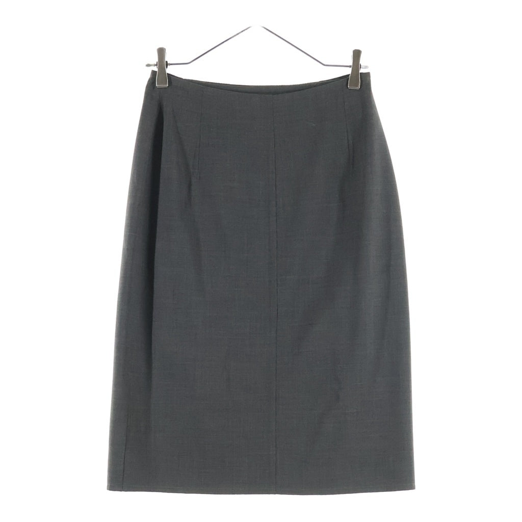 HERMES(エルメス) 90-00s マルジェラ期 Wool Wrap Skirt ウールラップスカート 巻きスカート フランス製 グレー レディース