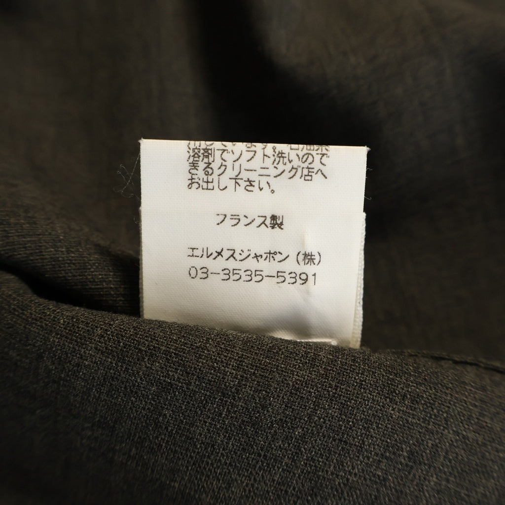 HERMES(エルメス) 90-00s マルジェラ期 Wool Wrap Skirt ウールラップスカート 巻きスカート フランス製 グレー レディース