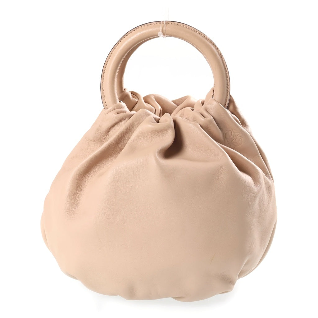 LOEWE(ロエベ) バウンス アナグラム 2WAYハンドバッグ ショルダーバッグ ベージュ レザー シルバー金具 レディース