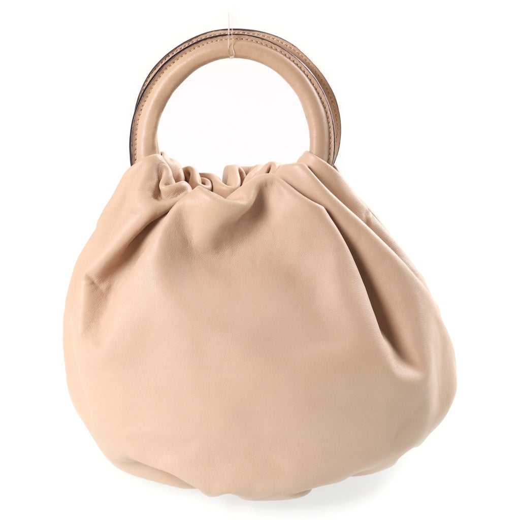 LOEWE(ロエベ) バウンス アナグラム 2WAYハンドバッグ ショルダーバッグ ベージュ レザー シルバー金具 レディース