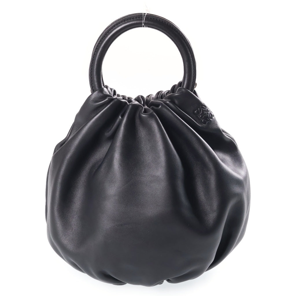 LOEWE(ロエベ) バウンス アナグラム ハンドバッグ 黒 レザー レディース