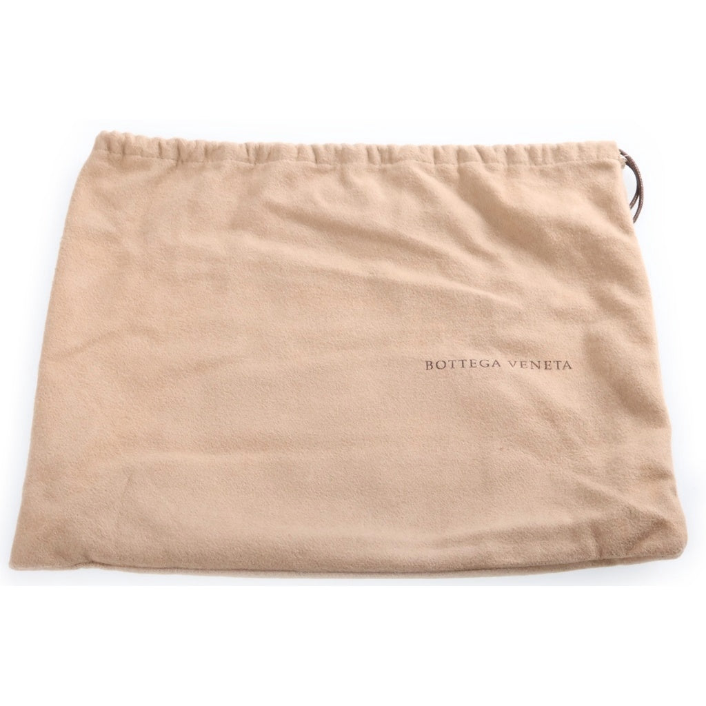 BOTTEGA VENETA(ボッテガヴェネタ) イントレチャート ハンドバッグ ホワイト レザー ブラック金具 レディース