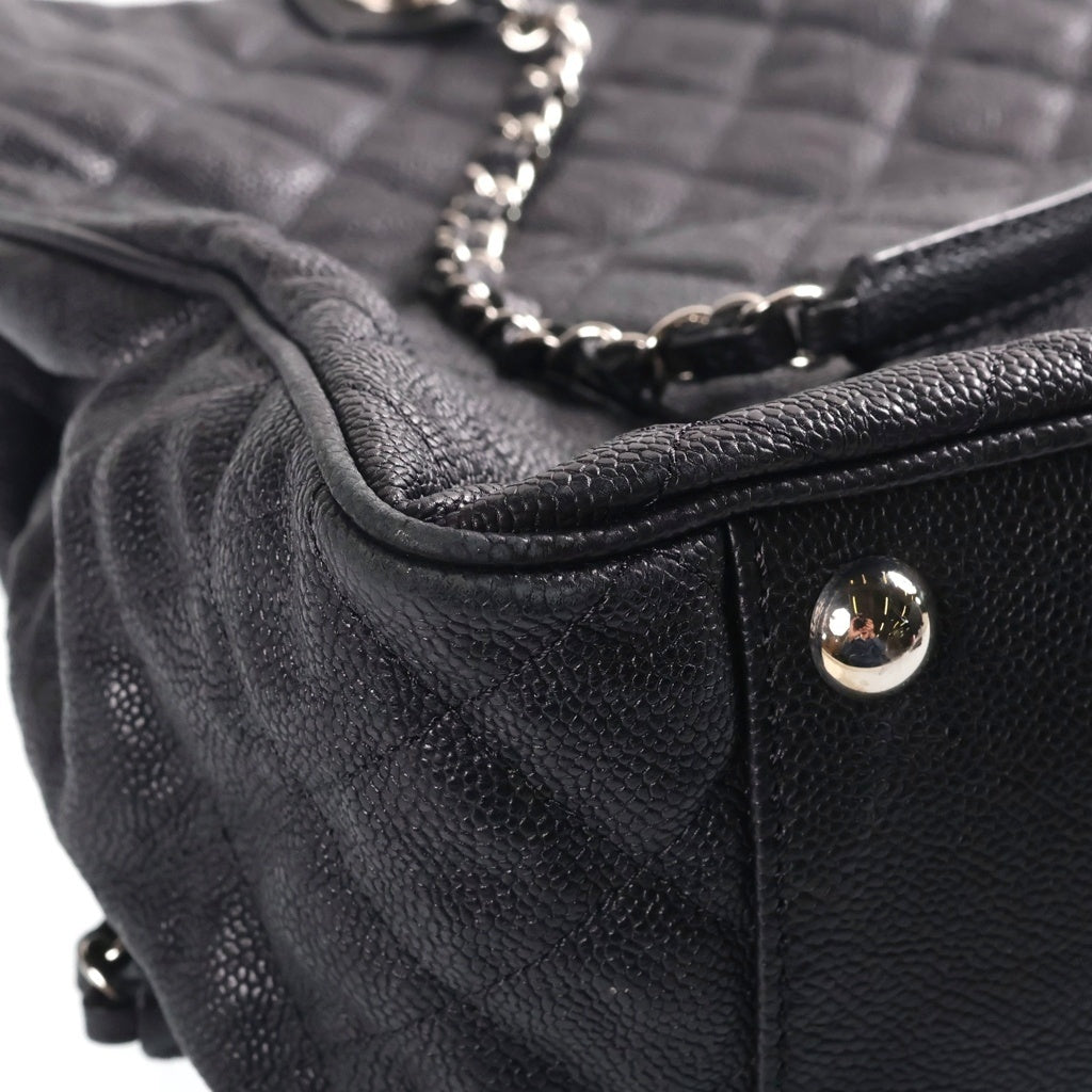 CHANEL(シャネル) マトラッセ チェーン2WAYハンドバッグ トートバッグ ショルダーバッグ ブラック キャビアスキン 17番台 シルバー金具 レディース