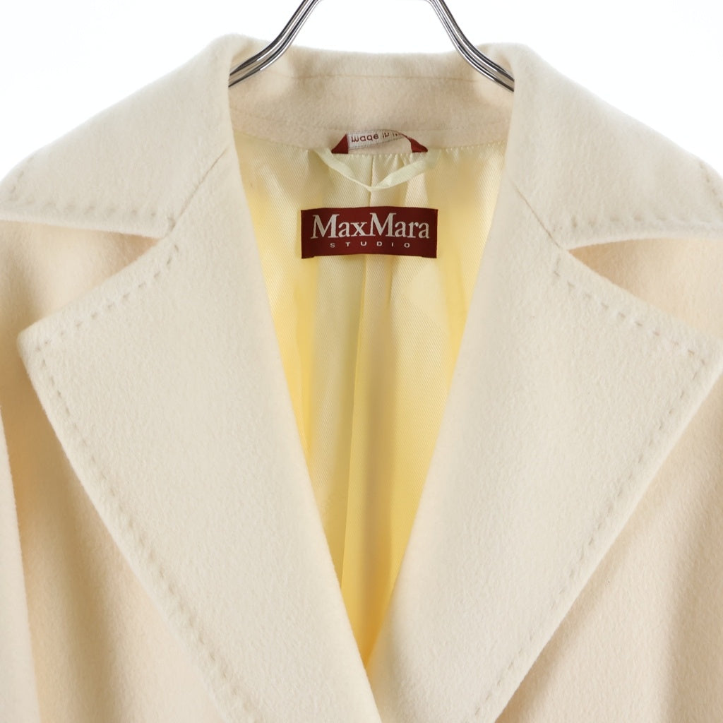 Max Mara(マックスマーラ) ■ロングコート アイボリー ウール レディース