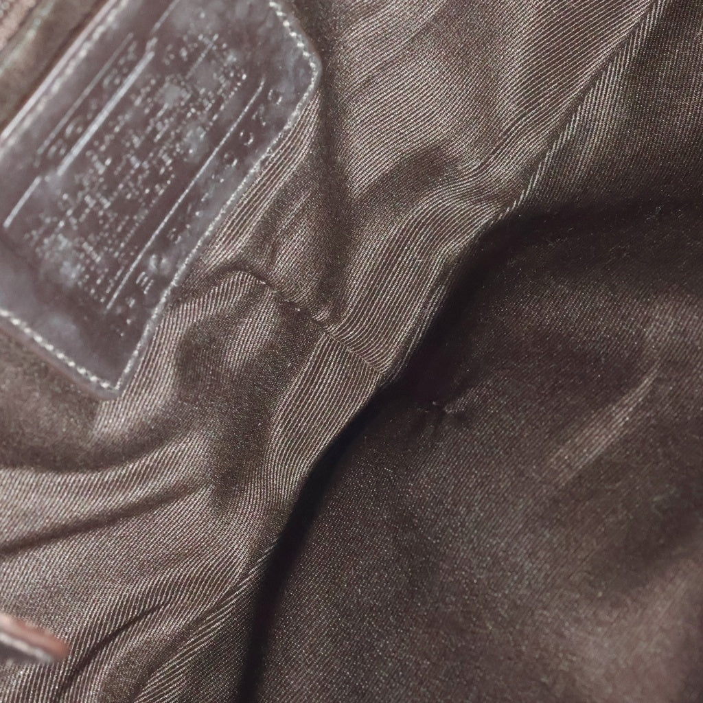 COACH(コーチ) シグネチャー キャンバス レザー ワンショルダーバッグ ブラウン シルバー金具 E06K-10073 レディース