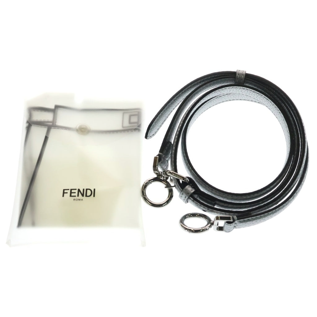 FENDI(フェンディ) ピーカブー ミニ セレリア メタリックレザー 2WAY ハンド ショルダーバッグ シルバー金具 シルバー 8BN244 レディース