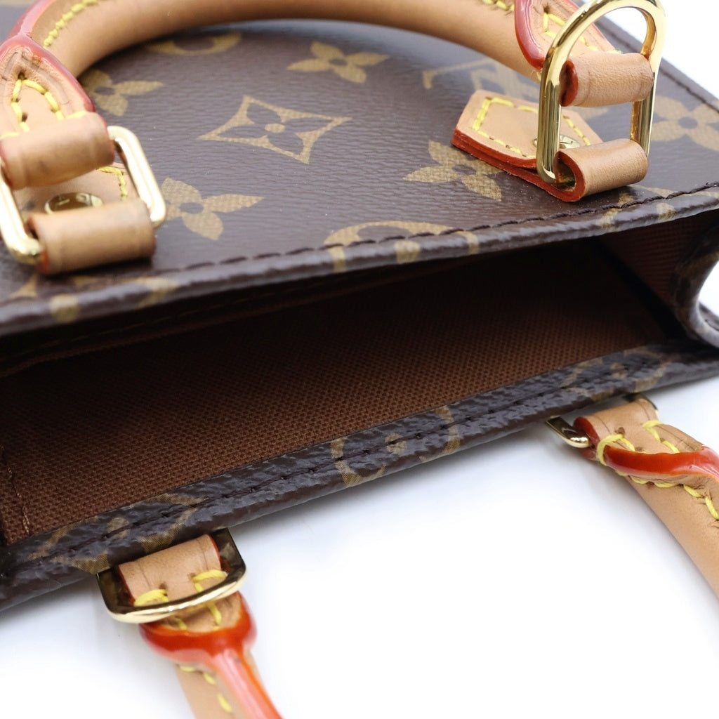 LOUIS VUITTON(ルイヴィトン) モノグラム プティットサックプラ PVC レザー 2WAY ハンド ショルダーバッグ ブラウン M69442 RFID レディース