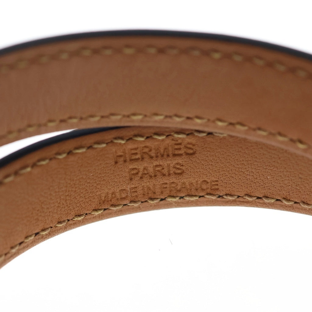 HERMES(エルメス) ケリー ドゥブルトゥール ブレスレット ブラック GD金具 B刻印 レディース