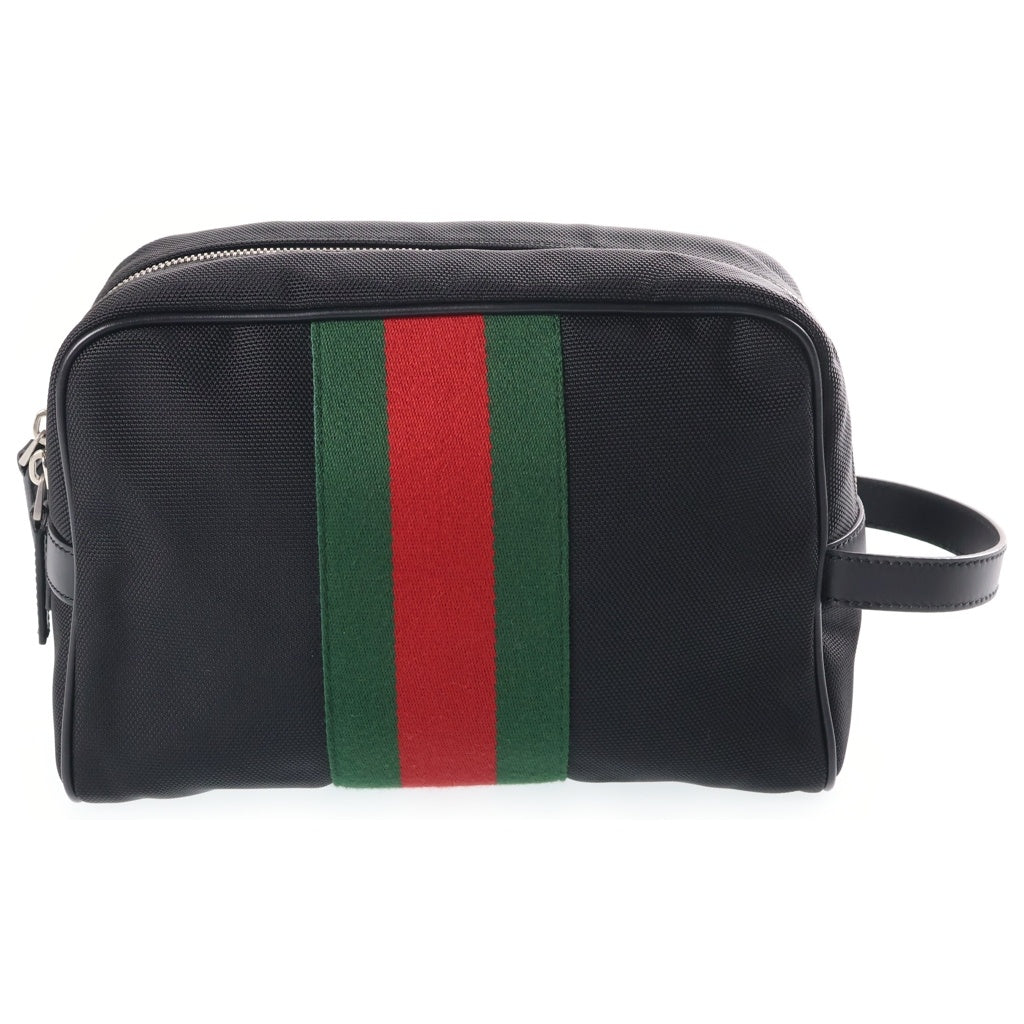 GUCCI(グッチ) シェリーライン キャンバス クラッチ セカンドバッグ ブラック 630916 レディース