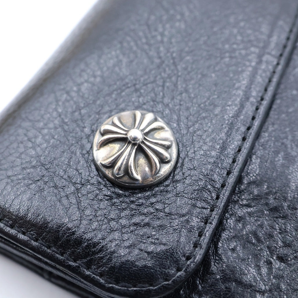 CHROME HEARTS(クロムハーツ) WAVE WALLET ウェーブ ウォレット 長財布 レザー ブラック
