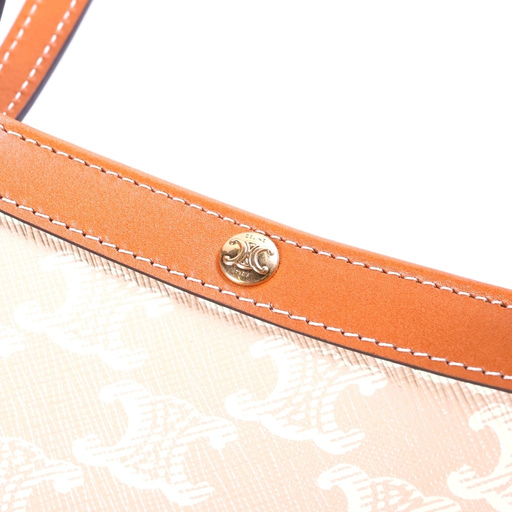 CELINE(セリーヌ) ミディアム フラット ショッパー トート ショルダーバッグ トリオンフキャンバス ソフトライム/イエロー 123832O93.GJQ4 レディース