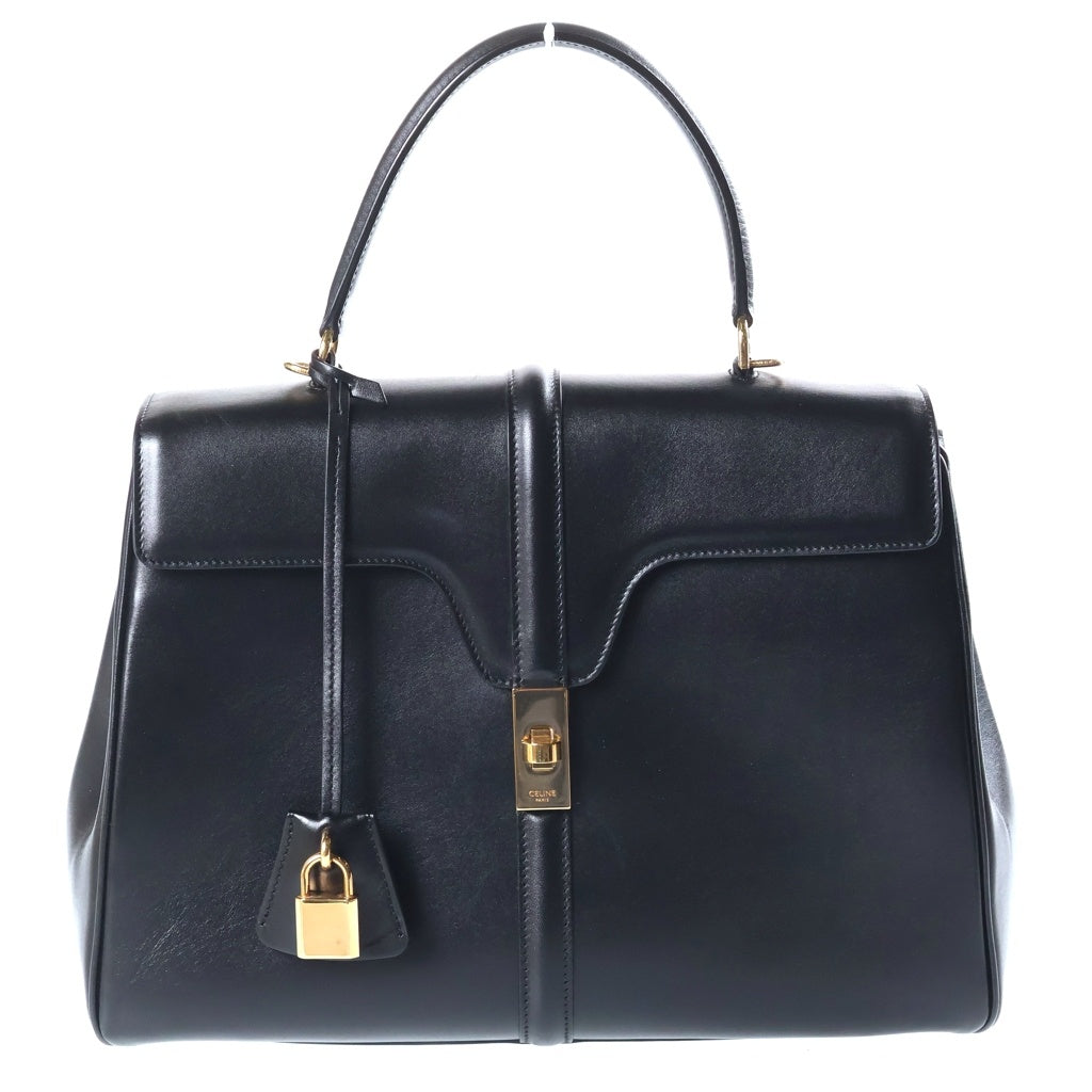 CELINE(セリーヌ) 16 セーズ ミディアム ハンドバッグ ショルダーバッグ 2WAYバッグ ブラック カーフ 187373BEY.38NO レディース