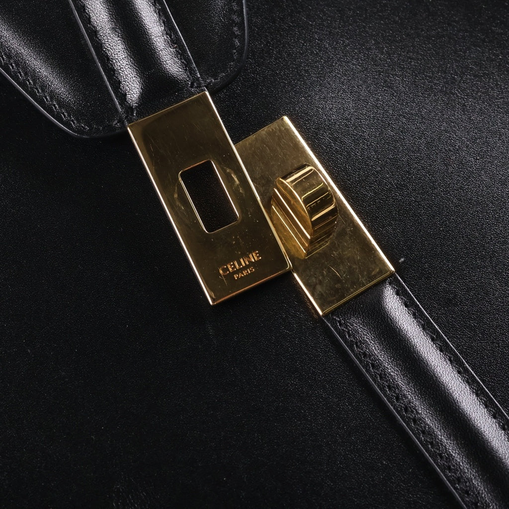 CELINE(セリーヌ) 16 セーズ ミディアム ハンドバッグ ショルダーバッグ 2WAYバッグ ブラック カーフ 187373BEY.38NO レディース