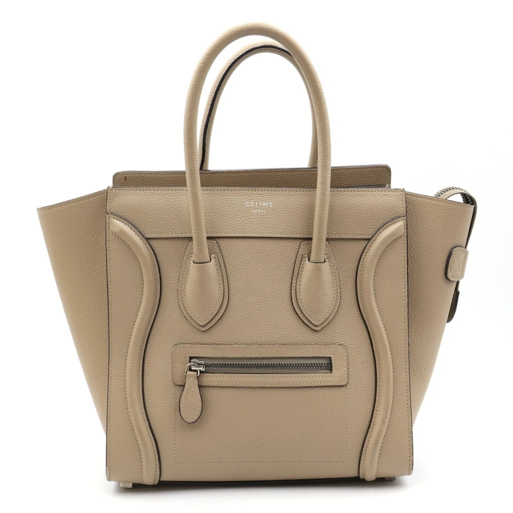 CELINE(セリーヌ) ラゲージ ミニショッパー ハンドバッグ ベージュ ドラムドカーフスキン 189213DRU レディース