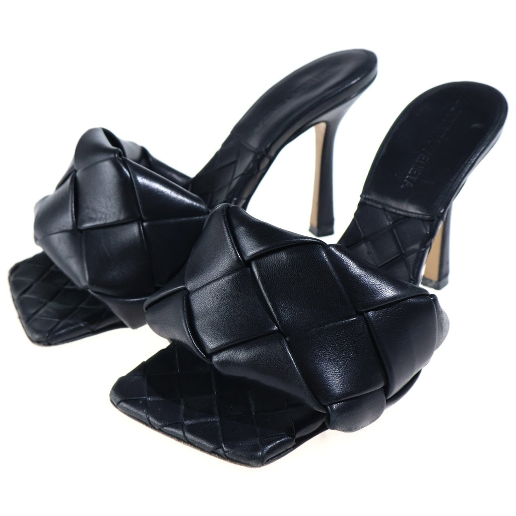 BOTTEGA VENETA(ボッテガヴェネタ) ■リド レザーサンダル イントレチャート ブラック レディース 35