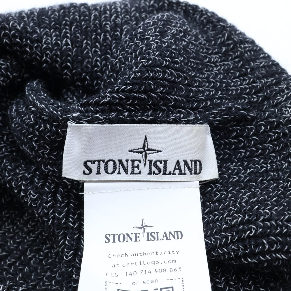STONE ISLAND(ストーンアイランド) ■コンパスパッチビーニー ニットキャップ ウール K2S15N100001S00L3 グレー レディース