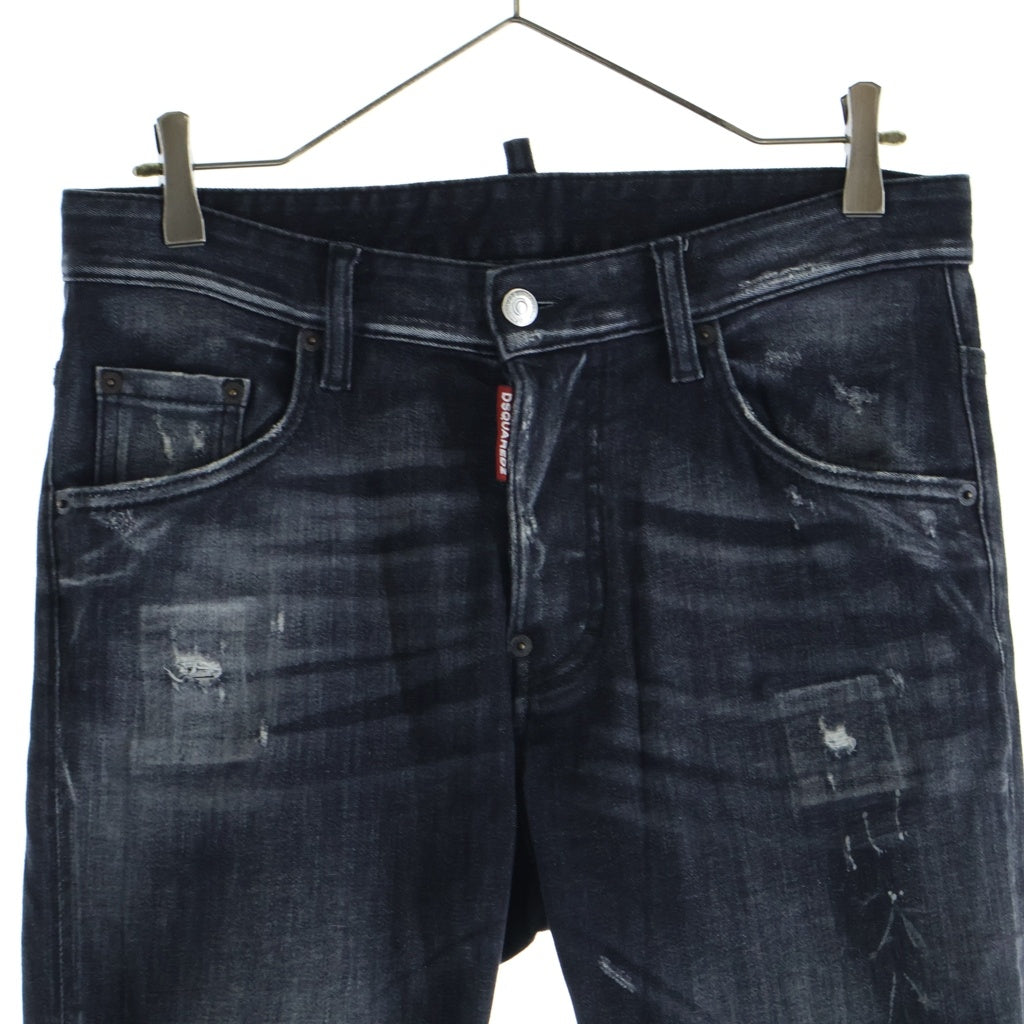 DSQUARED2(ディースクエアード) ダメージ 加工 デニム パンツ ジーンズ グレー S74LB0999530503