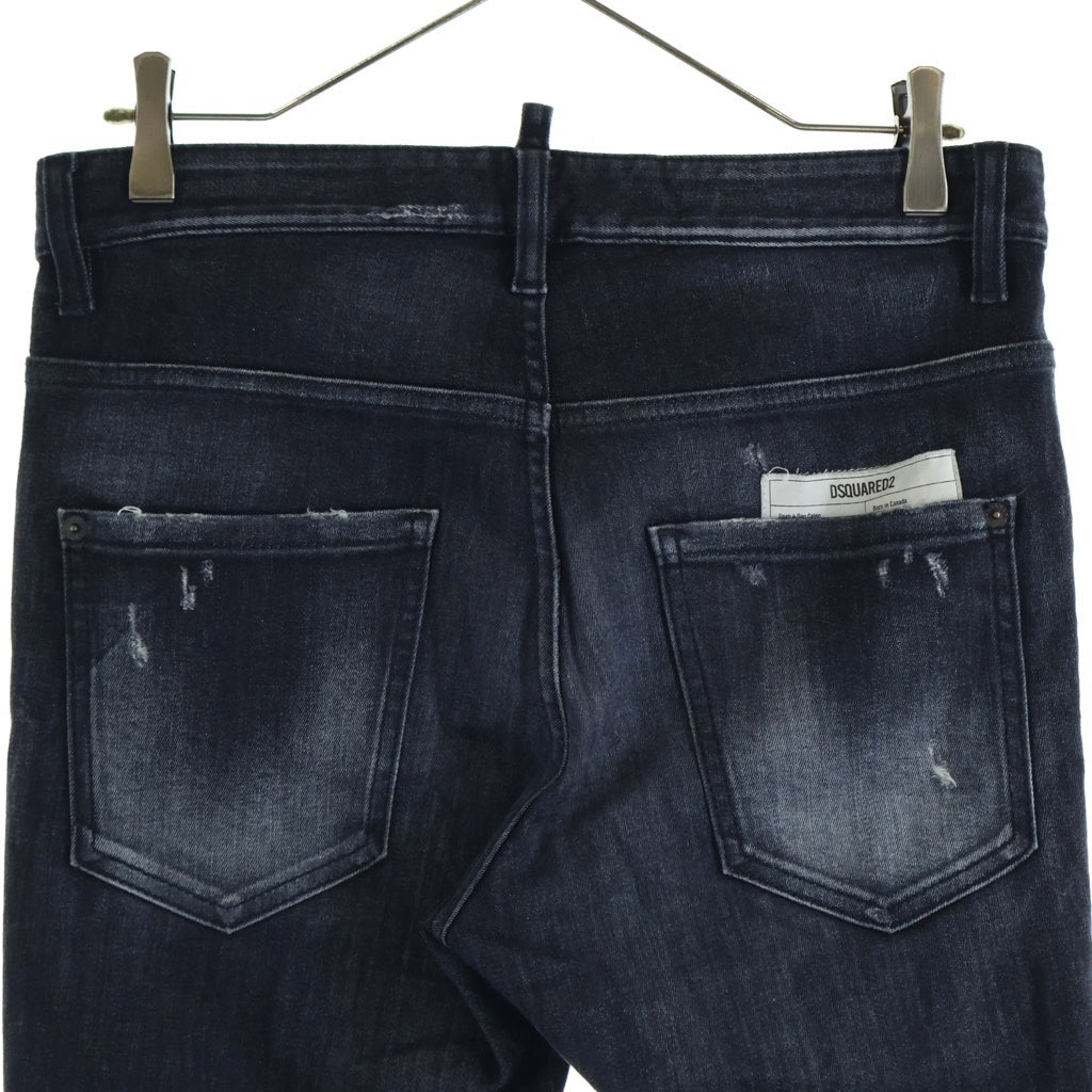 DSQUARED2(ディースクエアード) ダメージ 加工 デニム パンツ ジーンズ グレー S74LB0999530503