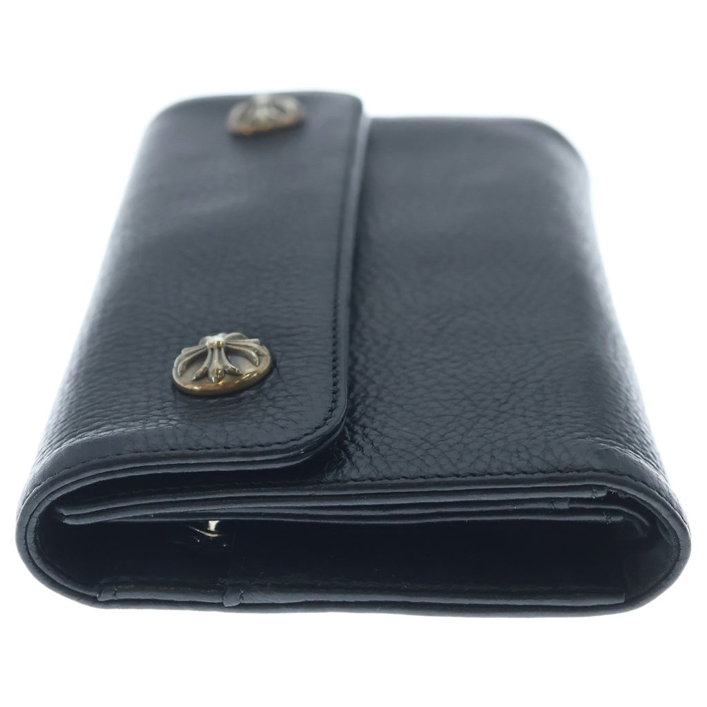 CHROME HEARTS(クロムハーツ) WAVE ウェーブ レザーウォレット 長財布 ブラック