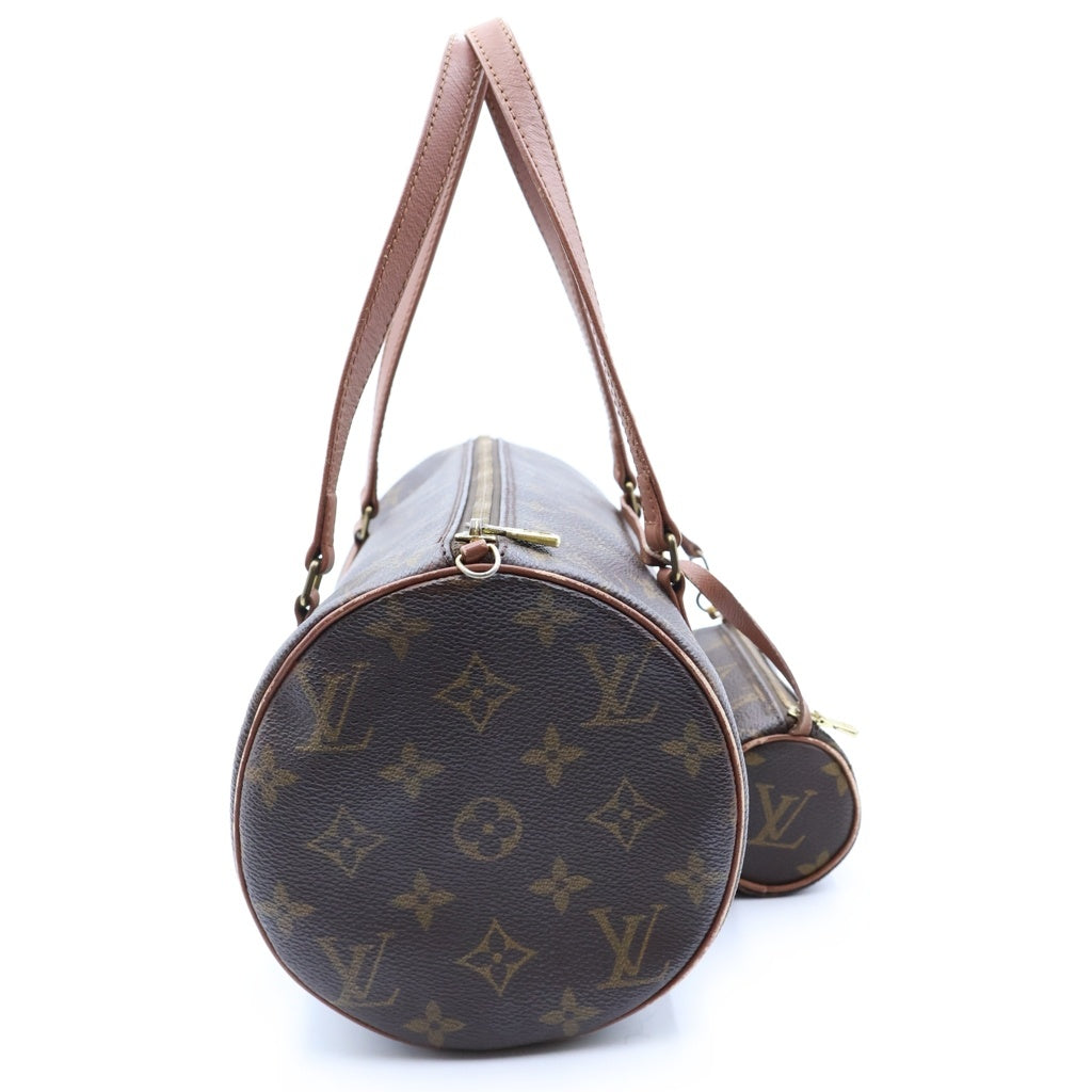 LOUIS VUITTON(ルイヴィトン) モノグラム パピヨン30 旧型 ハンドバッグ ブラウン PVC×レザー M51385 レディース