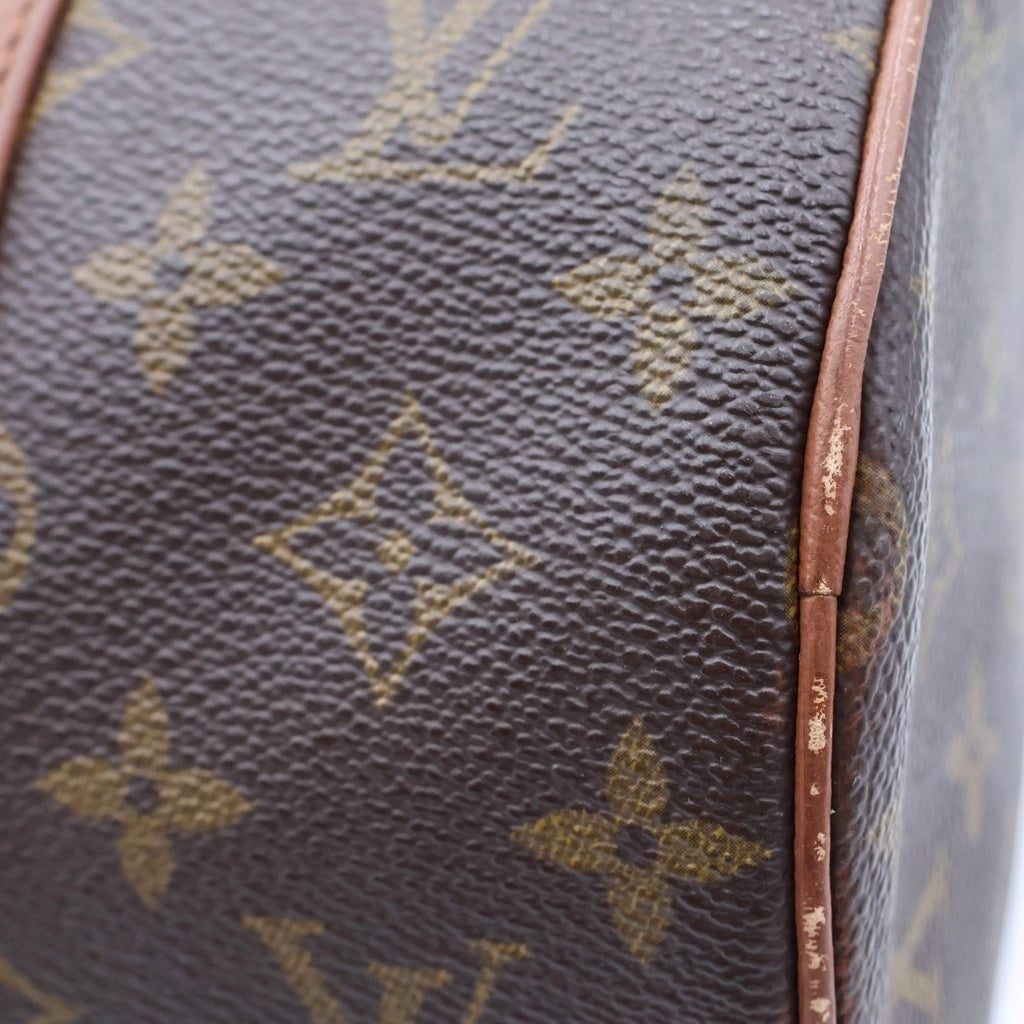 LOUIS VUITTON(ルイヴィトン) モノグラム パピヨン30 旧型 ハンドバッグ ブラウン PVC×レザー M51385 レディース