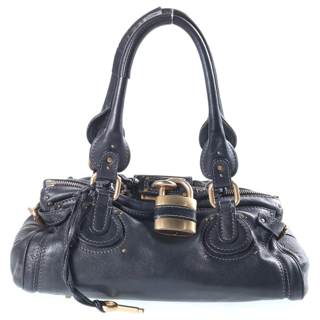 Chloe(クロエ) パディントン MM ハンド ショルダーバッグ レザー ブラック 7ESA02 レディース