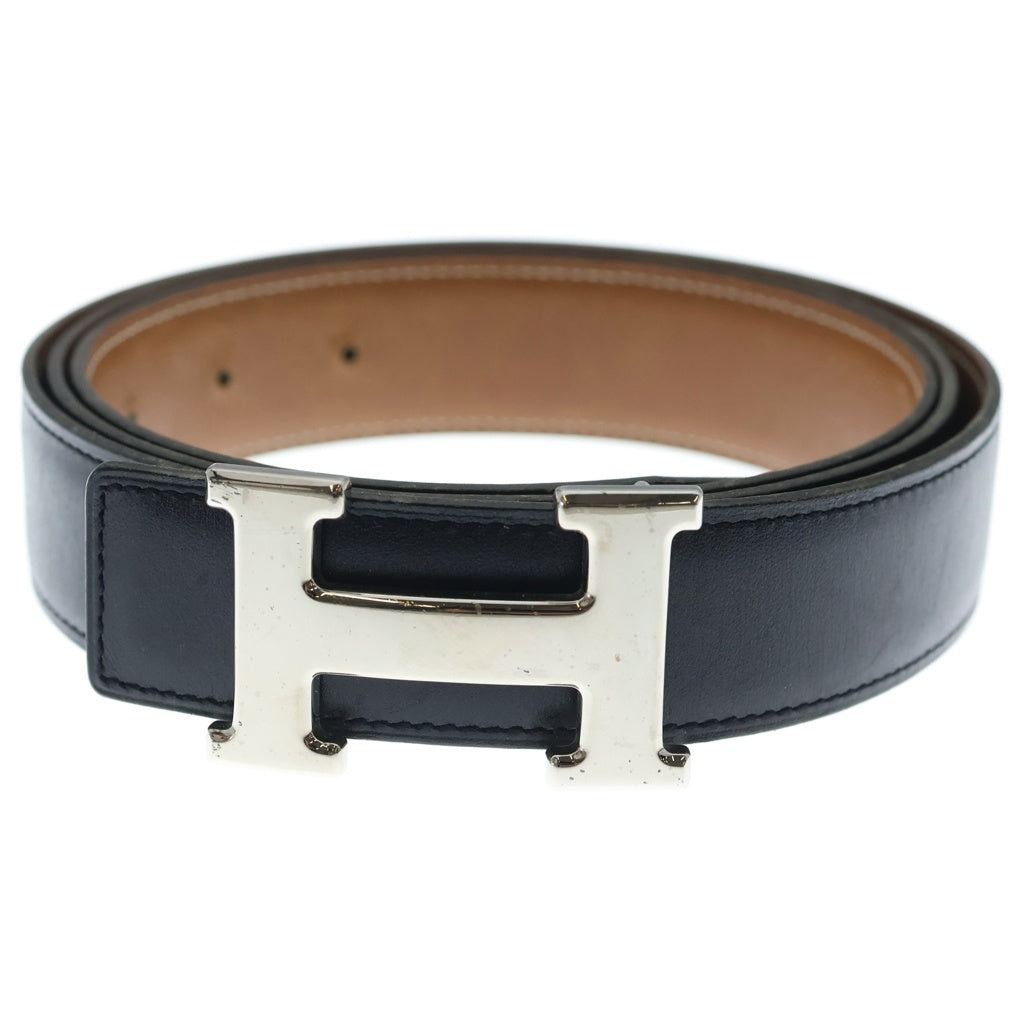 HERMES(エルメス) コンスタンス ベルト Hバックル シルバー金具 □A刻印 ブラック/ブラウン レディース