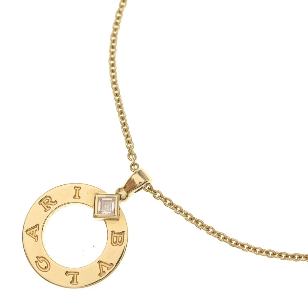BVLGARI(ブルガリ) ブルガリブルガリ サークル 1P ダイヤネックレス K18YG 361078 レディース