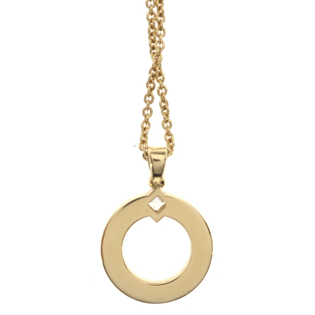 BVLGARI(ブルガリ) ブルガリブルガリ サークル 1P ダイヤネックレス K18YG 361078 レディース