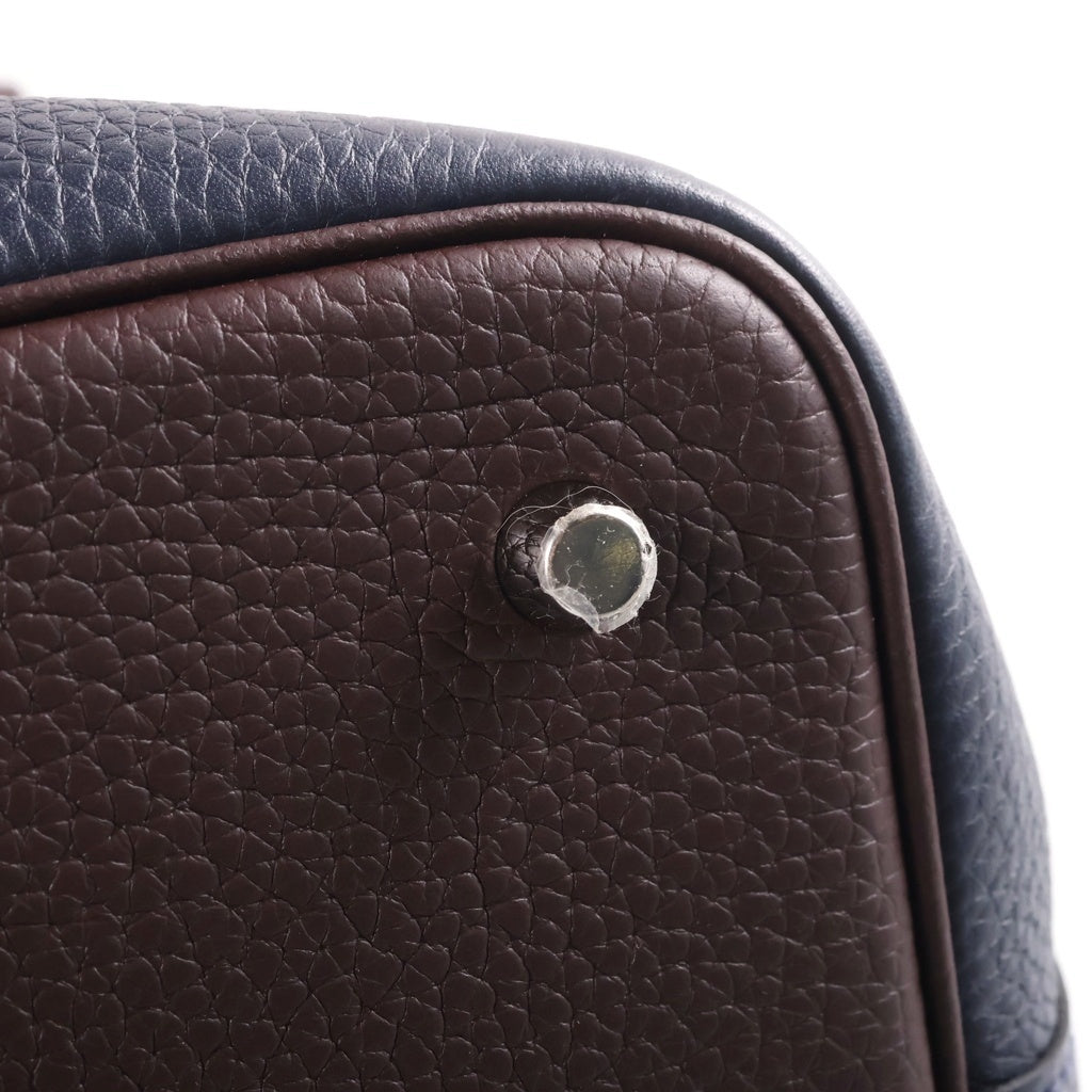 HERMES(エルメス) ピコタン22 バイカラー ブルーニュイ×ルージュセリエ×フランボワーズ トリヨン SV金具 Z刻印 レディース