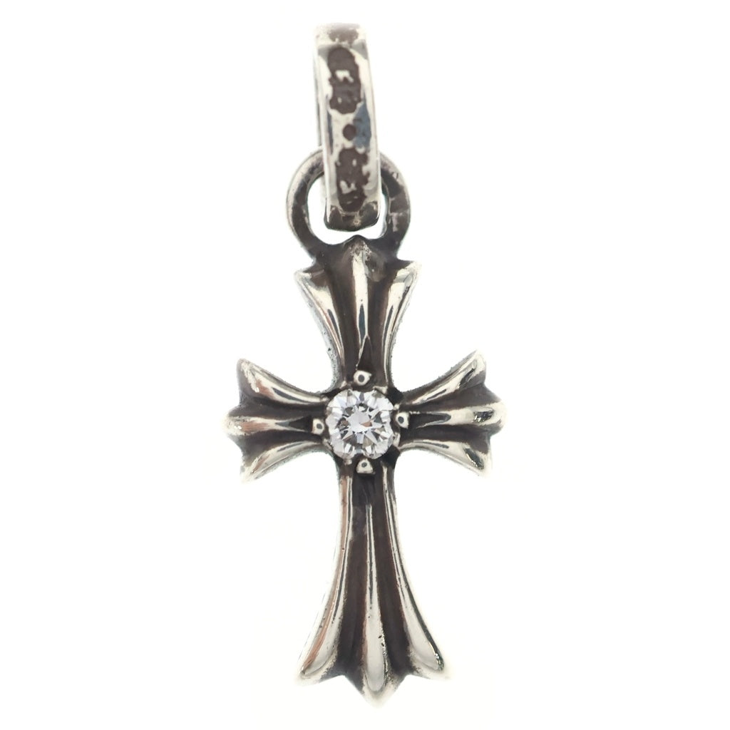 CHROME HEARTS(クロムハーツ) CRS BBYFAT DMND ベイビーファットクロス 両面1ダイヤ ペンダントトップ シルバー BCA238