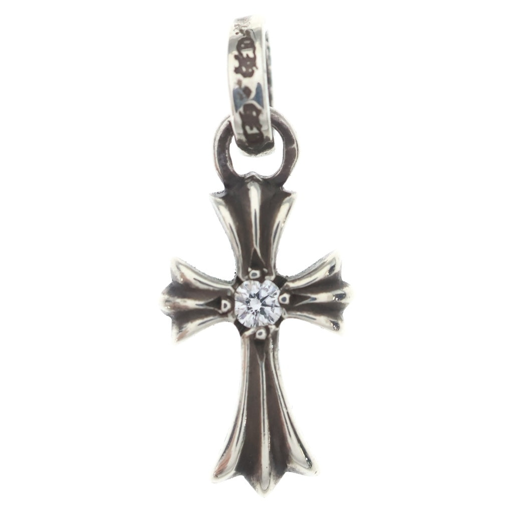 CHROME HEARTS(クロムハーツ) CRS BBYFAT DMND ベイビーファットクロス 両面1ダイヤ ペンダントトップ シルバー BCA238