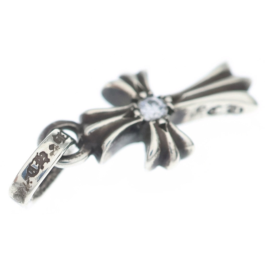 CHROME HEARTS(クロムハーツ) CRS BBYFAT DMND ベイビーファットクロス 両面1ダイヤ ペンダントトップ シルバー BCA238