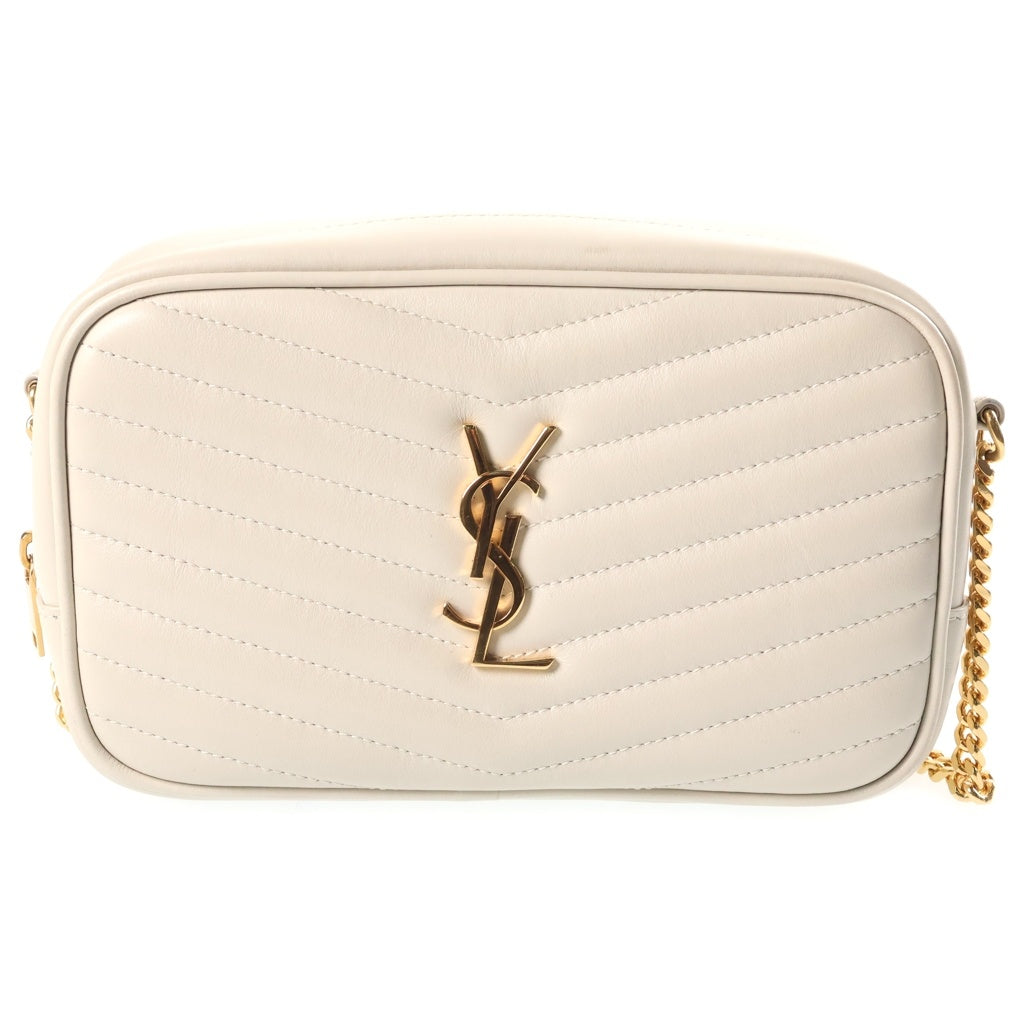 SAINT LAURENT PARIS(サンローランパリ) ルー カチェーンショルダーバッグ アイボリー レザー 748849 レディース