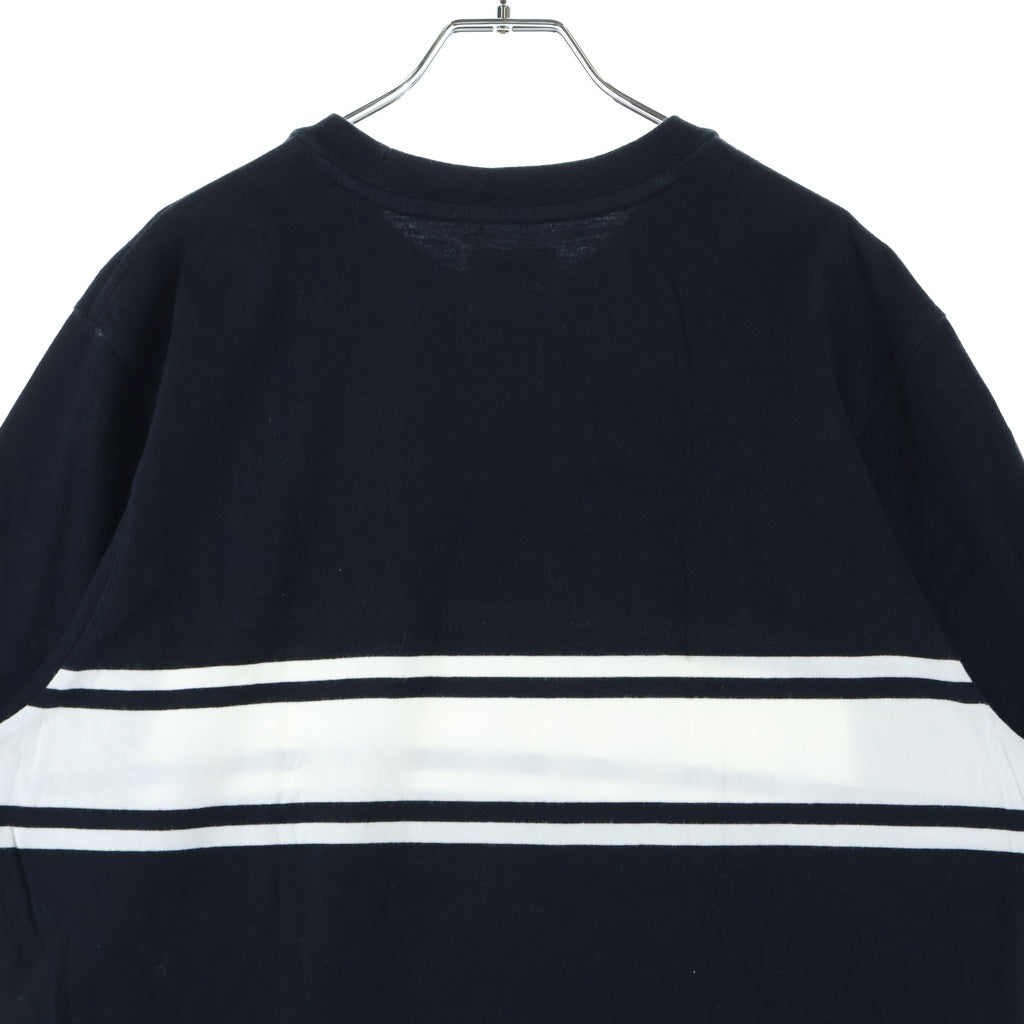 SUPREME(シュプリーム) 18SS Stripe Tee ロゴ刺繍 ストライプ 半袖Tシャツ カットソー コットン ブラック