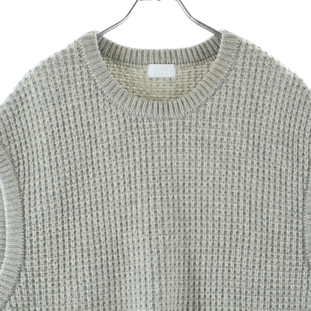 URU(ウル) 19AW KNIT VEST TYPE A ニットベスト ウール グレー 19FUK05A