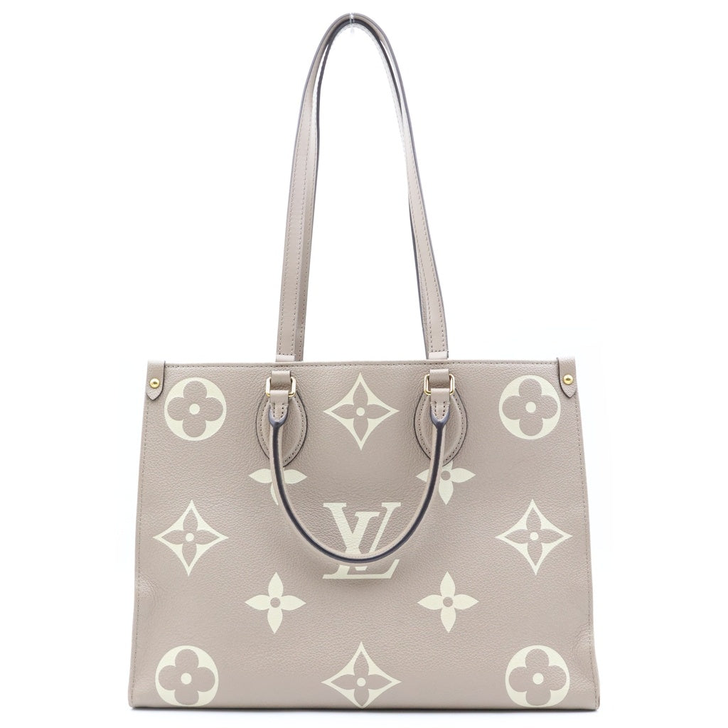 LOUIS VUITTON(ルイヴィトン) オンザゴーMM 2way ハンドバック モノグラム アンプラント レザー バイカラー トゥルトレールクレーム M45494 レディース