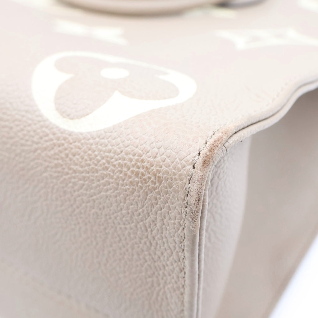 LOUIS VUITTON(ルイヴィトン) オンザゴーMM 2way ハンドバック モノグラム アンプラント レザー バイカラー トゥルトレールクレーム M45494 レディース