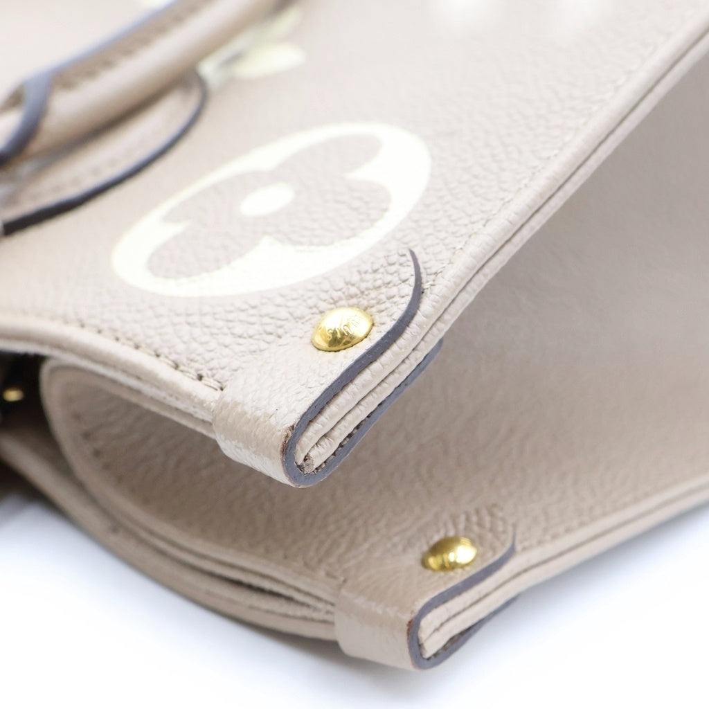 LOUIS VUITTON(ルイヴィトン) オンザゴーMM 2way ハンドバック モノグラム アンプラント レザー バイカラー トゥルトレールクレーム M45494 レディース