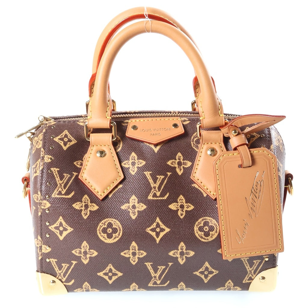 LOUIS VUITTON(ルイヴィトン) モノグラム・オリジン スピーディ・トランク 20 2way ショルダーバッグ ハンドバッグ ブラウン PVCコーティングキャンバス レザー M28102 レディース