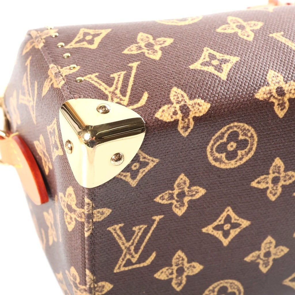 LOUIS VUITTON(ルイヴィトン) モノグラム・オリジン スピーディ・トランク 20 2way ショルダーバッグ ハンドバッグ ブラウン PVCコーティングキャンバス レザー M28102 レディース