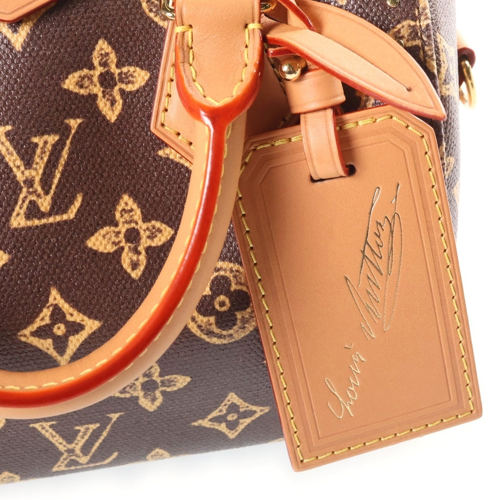 LOUIS VUITTON(ルイヴィトン) モノグラム・オリジン スピーディ・トランク 20 2way ショルダーバッグ ハンドバッグ ブラウン PVCコーティングキャンバス レザー M28102 レディース