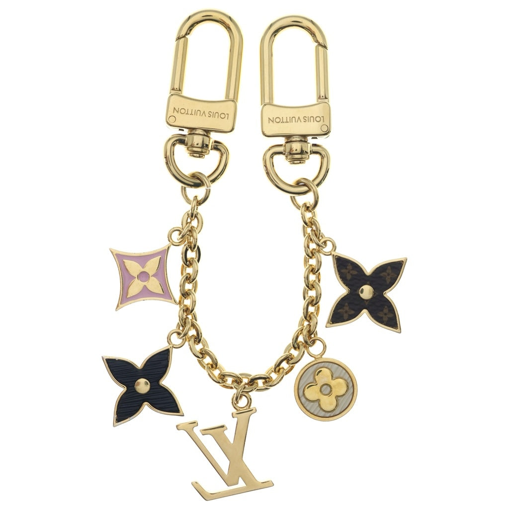 LOUIS VUITTON(ルイヴィトン) モノグラム チェーン スプリング ストリート バッグチャーム キーホルダー ゴールド×マルチカラー メタル M01188 レディース
