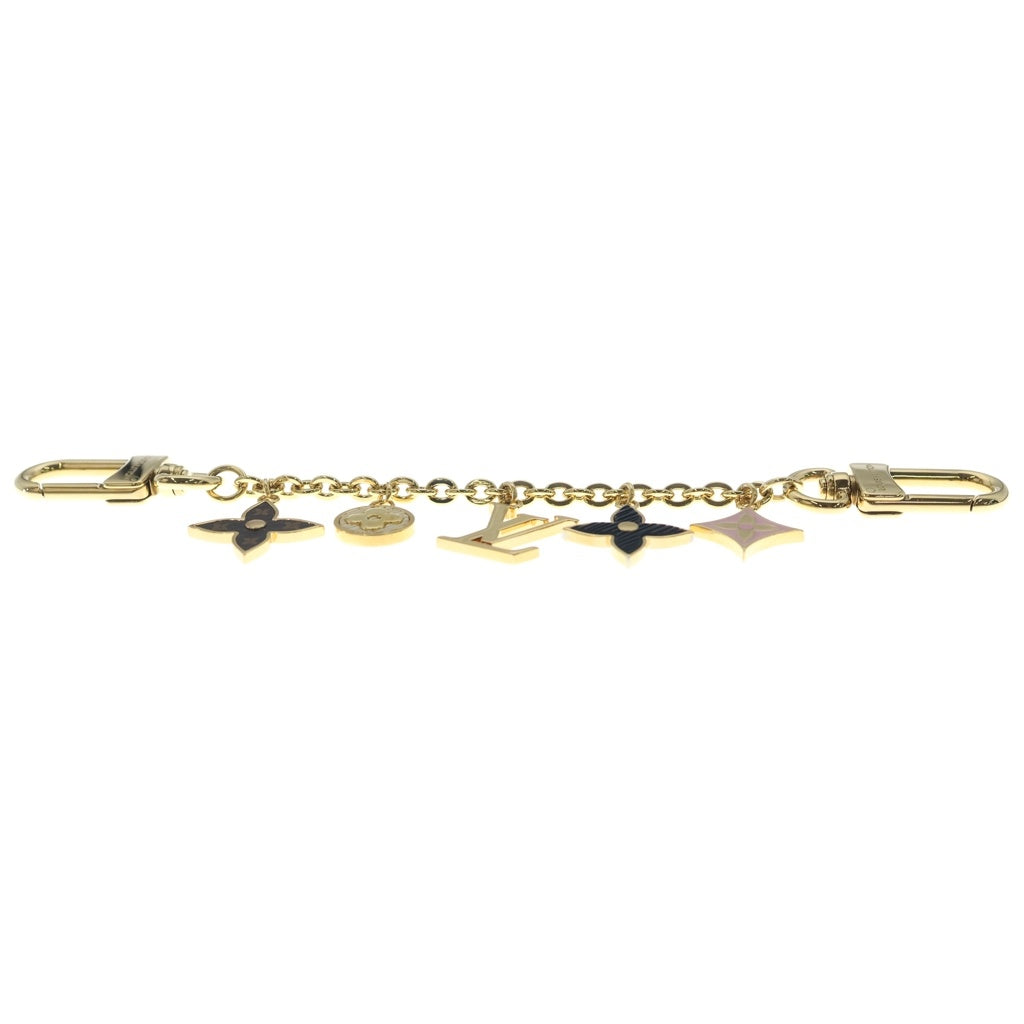 LOUIS VUITTON(ルイヴィトン) モノグラム チェーン スプリング ストリート バッグチャーム キーホルダー ゴールド×マルチカラー メタル M01188 レディース