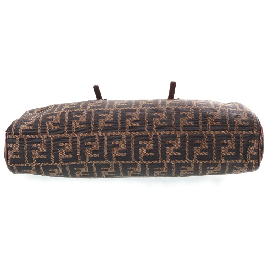 FENDI(フェンディ) ズッカ柄 キャンバス ハンドバッグ ブラウン シルバー金具 レディース