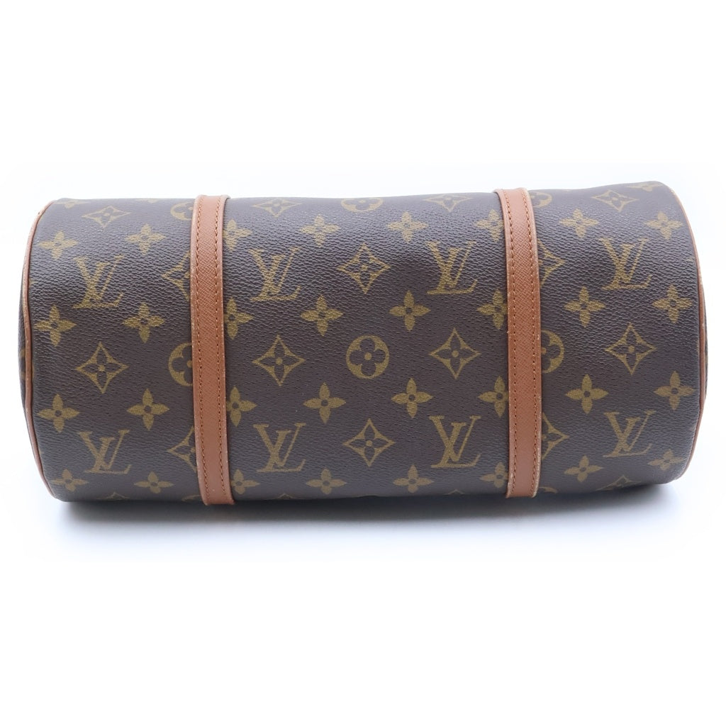 LOUIS VUITTON(ルイヴィトン) モノグラム パピヨンGM ハンドバッグ ブラウン レザー×PVC M51365 ゴールド金具 レディース
