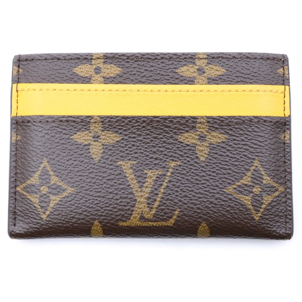 LOUIS VUITTON(ルイヴィトン) ポルト カルト ダブル モノグラム PVC レザー カードケース ブラウン/イエロー M12844